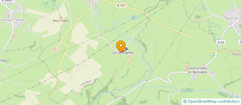 localisation de l'entreprise CHALET DES GRANGETTES  CENSEAU