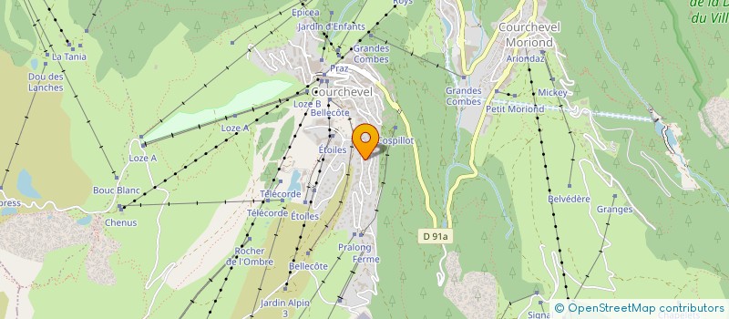 localisation de l'entreprise CHALET ECOSSE à COURCHEVEL