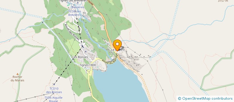 localisation de l'entreprise CHALET LE CHEVRIL  TIGNES