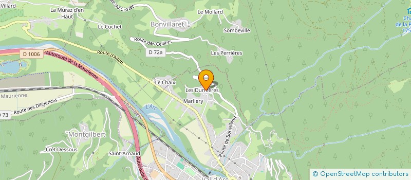 localisation de l'entreprise CHALET LE PETIT ARC  VAL-D'ARC