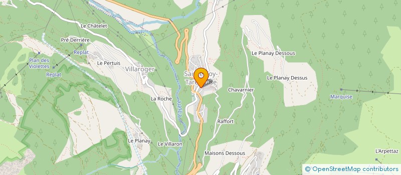 localisation de l'entreprise CHALET PECCHIO à SAINTE-FOY-TARENTAISE