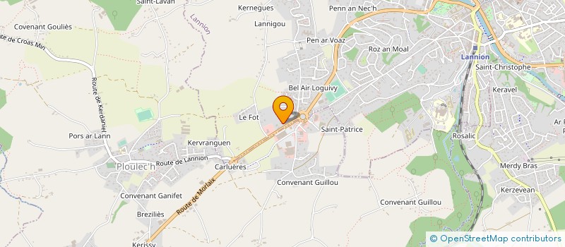 localisation de l'entreprise CHALETS ET JARDINS D'ARMOR  PLOUMILLIAU
