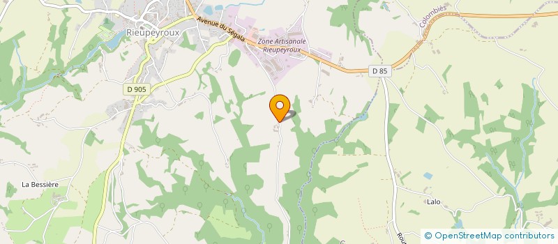 localisation de l'entreprise CHALETS FABRE à RIEUPEYROUX