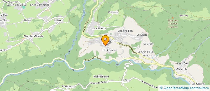 localisation de l'entreprise CHALETS LAUSENAZ à CHEVENOZ