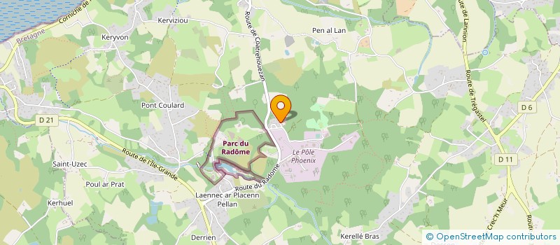 localisation de l'entreprise CHALETS LOISIRS 22  PLEUMEUR-BODOU