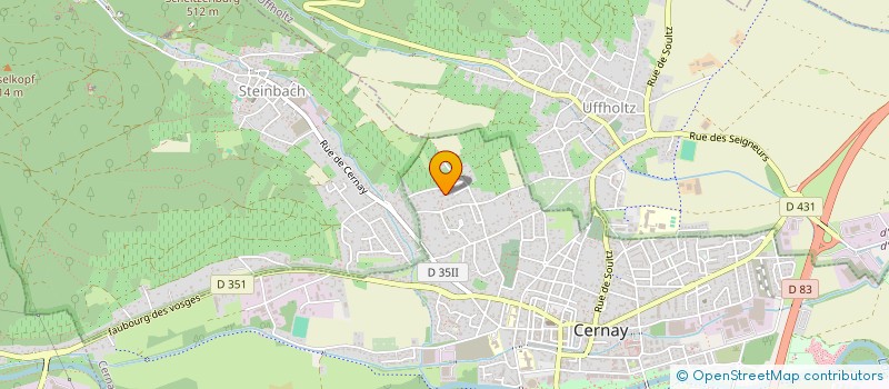 localisation de l'entreprise CHALETS VOSGES ALSACE IMPORT SARL à CERNAY