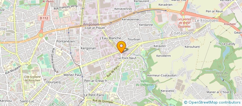 localisation de l'entreprise CHALEUR DE L'OUEST à BREST