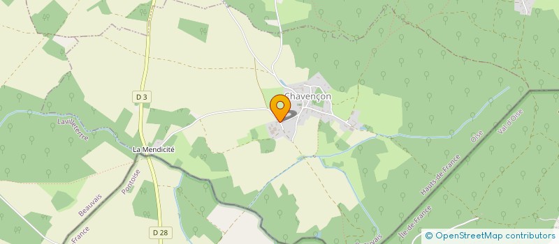 localisation de l'entreprise CHALEUR ET FRAICHEUR  CHAVENCON