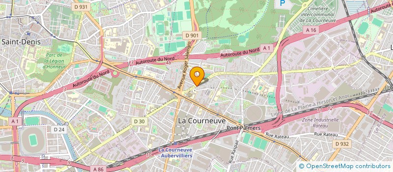 localisation de l'entreprise CHALEUR ET METIERS à LA COURNEUVE