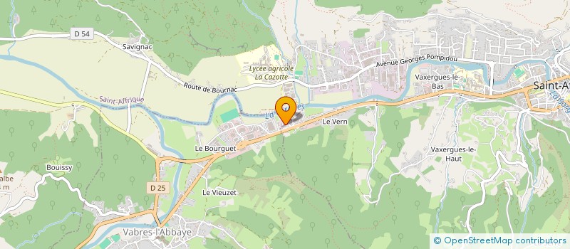 localisation de l'entreprise CHALEX ENERGIE  VABRES-L'ABBAYE