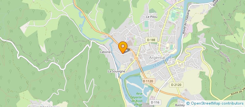 localisation de l'entreprise CHALEXDA à ARGENTAT-SUR-DORDOGNE