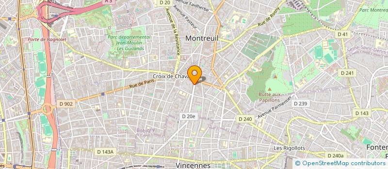 localisation de l'entreprise CHALIXE à MONTREUIL