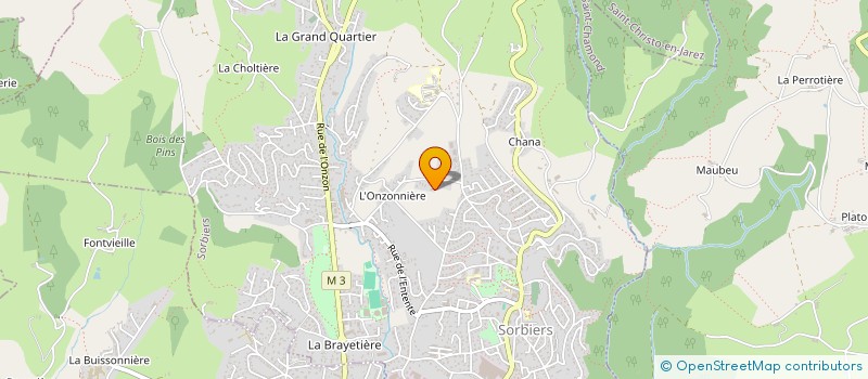 localisation de l'entreprise CHALLAMEL  SORBIERS