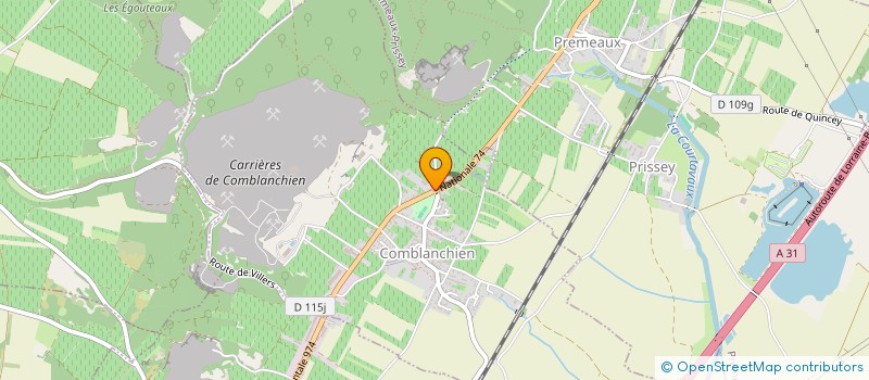 localisation de l'entreprise CHALLAND  VOSNE-ROMANEE