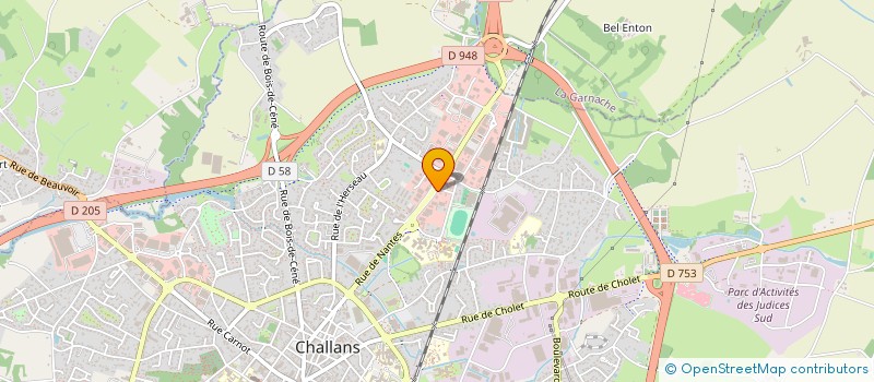 localisation de l'entreprise CHALLANS PNEUS à CHALLANS