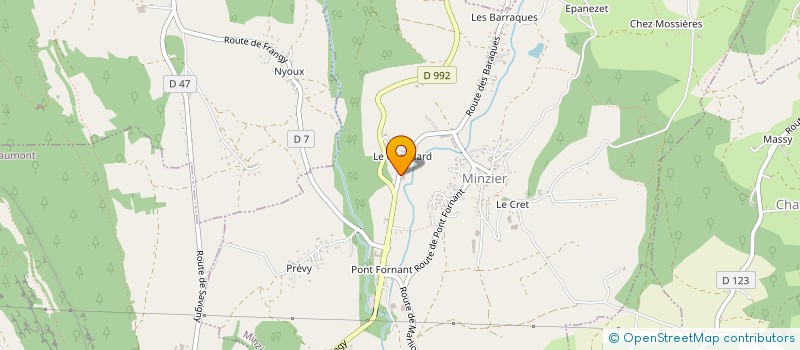 localisation de l'entreprise CHALLANSONNET TP  MINZIER