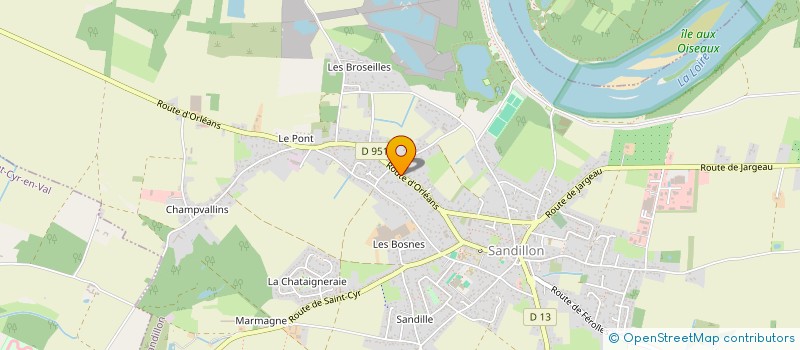 localisation de l'entreprise CHALLENG'AIR à SANDILLON