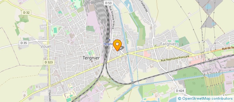 localisation de l'entreprise CHALLENGE à TERGNIER