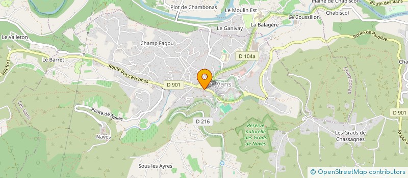 localisation de l'entreprise CHALLENGE HUBERT FROMENT LES VANS  LES VANS