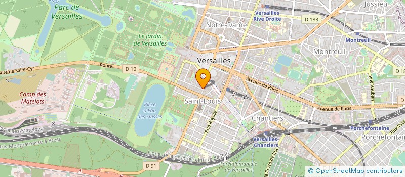 localisation de l'entreprise CHALLENGE'R à VERSAILLES