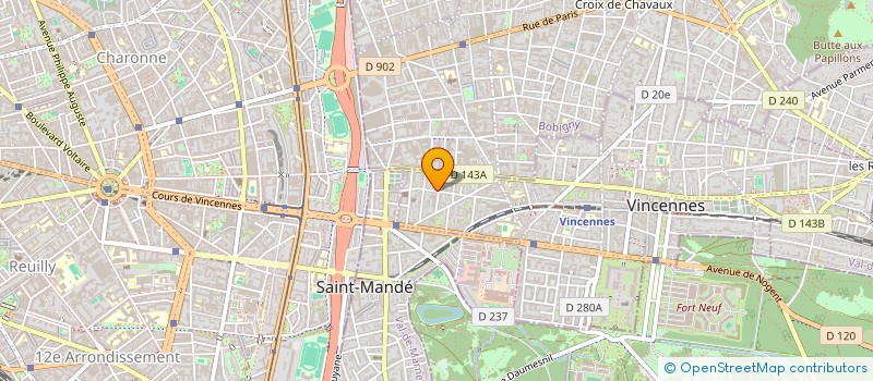 localisation de l'entreprise CHALLING à VINCENNES