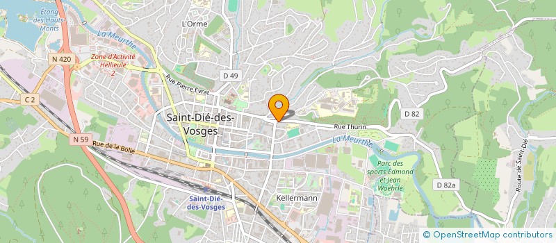 localisation de l'entreprise CHALLU  SAINT-DIE-DES-VOSGES