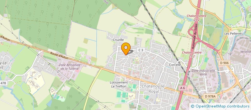 localisation de l'entreprise CHALON BOURGOGNE CYNOPHILE  CHATENOY-LE-ROYAL