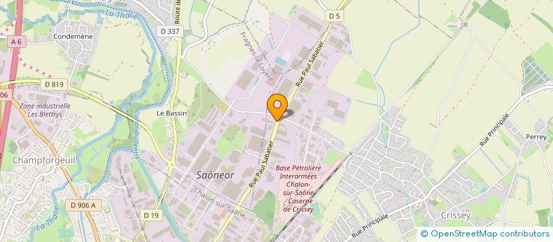 localisation de l'entreprise CHALON ENROBES à CRISSEY