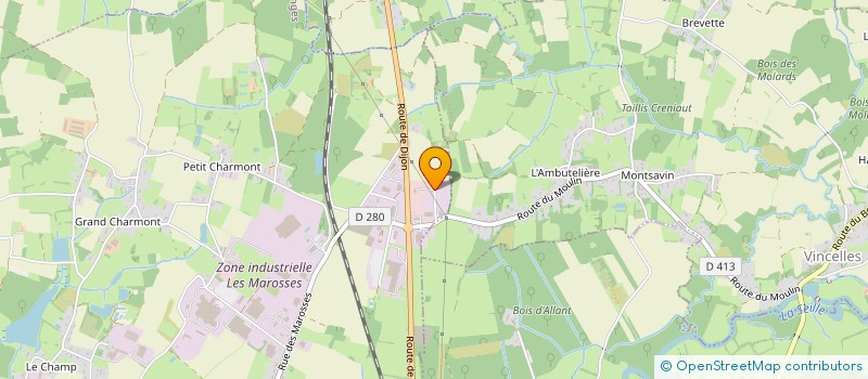 localisation de l'entreprise CHALON SECOURS  BRANGES