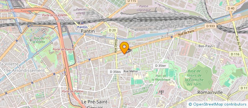 localisation de l'entreprise CHALOU  PANTIN