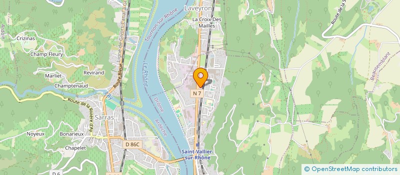 localisation de l'entreprise CHALUANE à SAINT-VALLIER