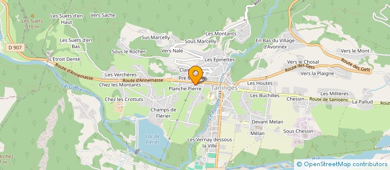 localisation de l'entreprise CHALUNE IMMOBILIER à TANINGES