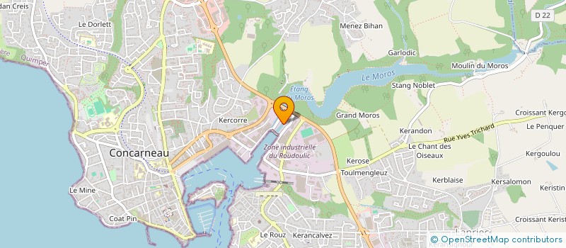 localisation de l'entreprise CHALUTIER KORRIG à CONCARNEAU