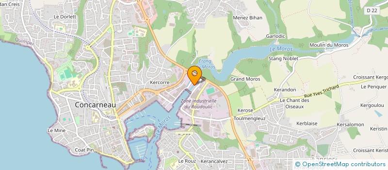 localisation de l'entreprise CHALUTIER LESIVY  CONCARNEAU