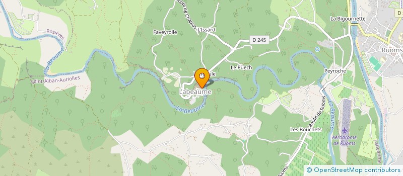 localisation de l'entreprise CHALVET SARL  LABEAUME