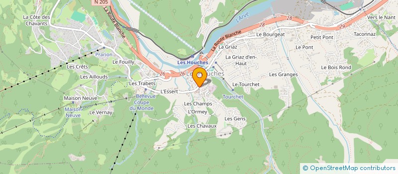 localisation de l'entreprise CHAM'AIDE  LES HOUCHES