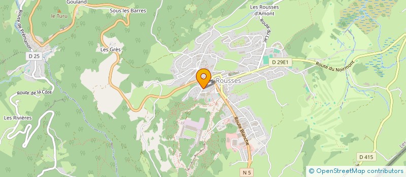 localisation de l'entreprise CHAM CG  LES ROUSSES