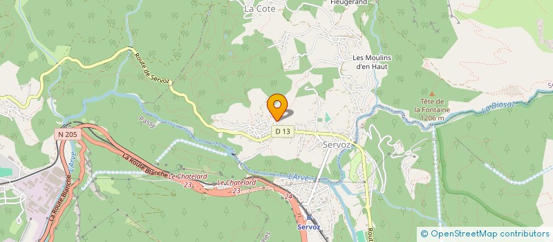 localisation de l'entreprise CHAM SERVICES  LES HOUCHES