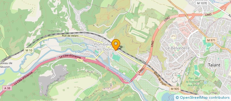 localisation de l'entreprise CHAMADE  PLOMBIERES-LES-DIJON