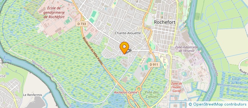 localisation de l'entreprise CHAMALLOW  ROCHEFORT