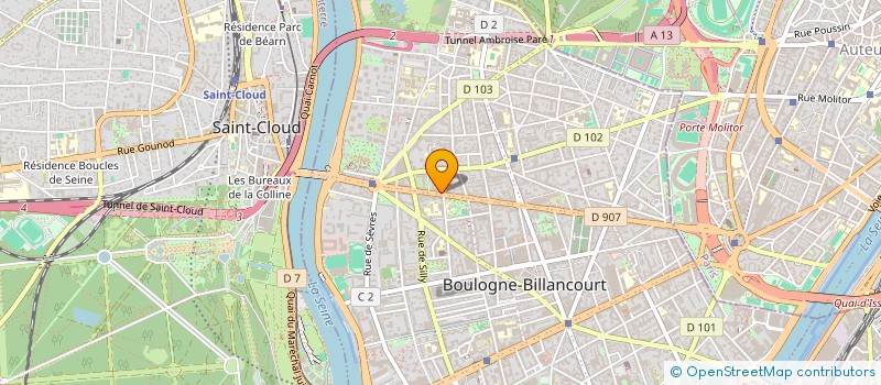 localisation de l'entreprise CHAMARANDE SCI à BOULOGNE-BILLANCOURT