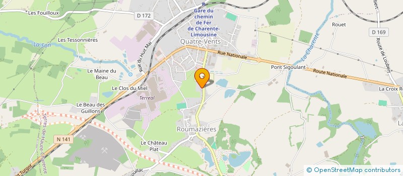 localisation de l'entreprise CHAMAT à TERRES-DE-HAUTE-CHARENTE
