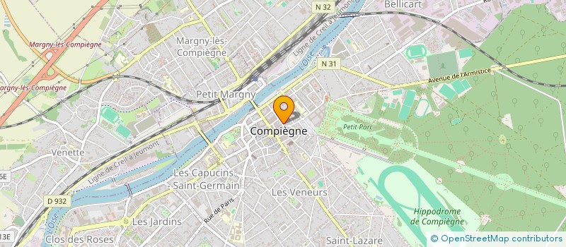 localisation de l'entreprise CHAMB SYNDICALE MEUNERIE OISE à COMPIEGNE