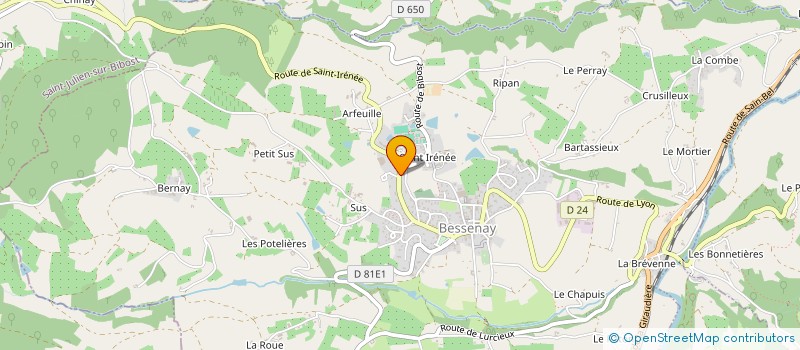localisation de l'entreprise CHAMBE AGRI FRUITS à BESSENAY