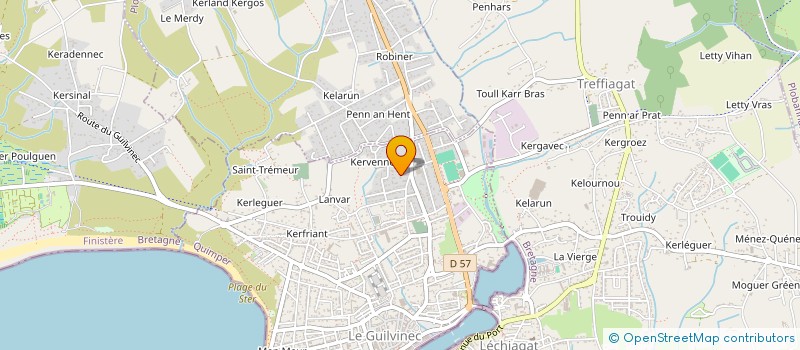 localisation de l'entreprise CHAMBELLAND-SIMON  GUILVINEC