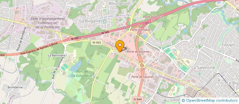 localisation de l'entreprise CHAMBLON FRANCE à ORVAULT