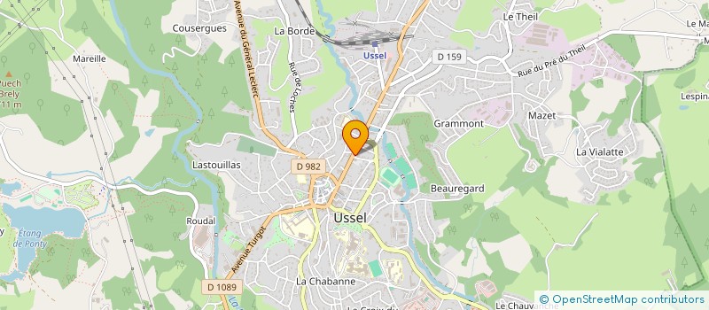 localisation de l'entreprise CHAMBOEUF DISTRIBUTION AUTOMOBILE  USSEL