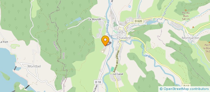 localisation de l'entreprise CHAMBON  CHALABRE