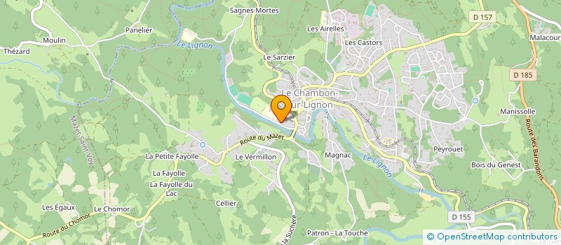 localisation de l'entreprise CHAMBON CARAVANING  LE CHAMBON-SUR-LIGNON