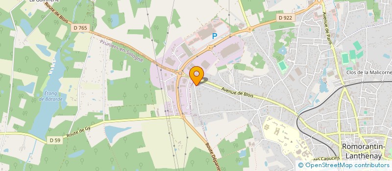 localisation de l'entreprise CHAMBORD-29  ROMORANTIN-LANTHENAY